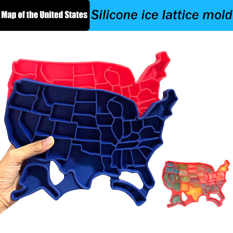 Creative Silicone American Map Ice Cube Tray Mold Cookies