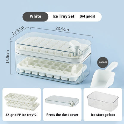 Press Ice Tray Household Refrigerator Ice Cube Box