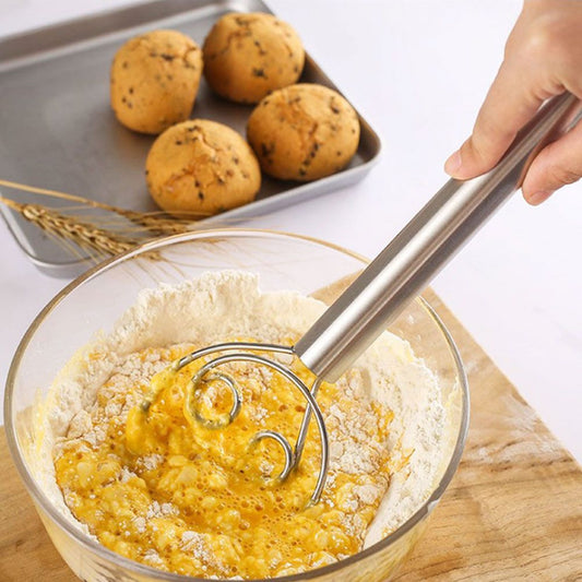 Stainless Steel Whisk Flour Coil Stirrer Egg-Beater Stick Baking Tool