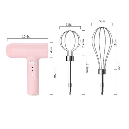 Electric Egg Beater With 2 Wire Beaters Portable Food