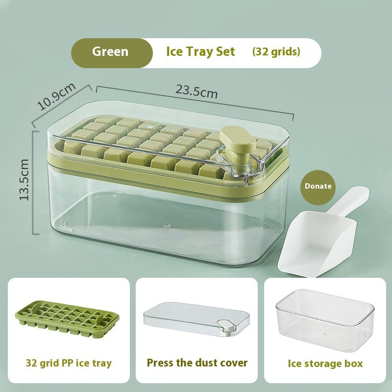 Press Ice Tray Household Refrigerator Ice Cube Box