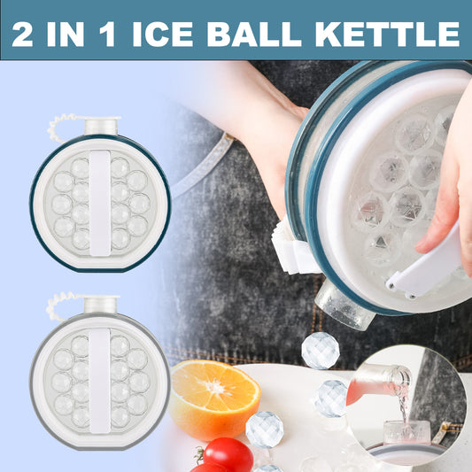 2 In 1 Portable Creative Ice Bottle Cold Kettle Household Ice Grid Frozen Ice Box Ice Cream Tools Bar Ice Ball Maker Kitchen Gadgets