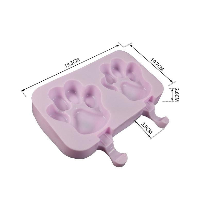 Silicone Ice Cream Mold Reusable Popsicle Molds Cute Cartoon