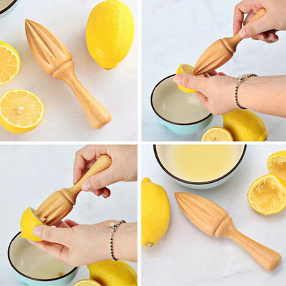 1 piece Ten-corner Shape Wooden Lemon Squeezer