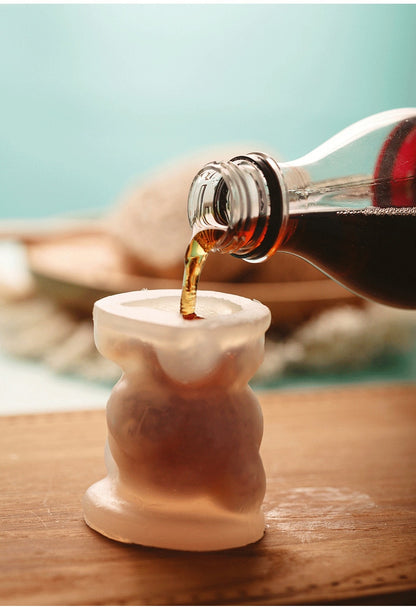 3D Ice Cube Maker Little Teddy Bear Shape Mold Tray  Wine Cocktail Mold