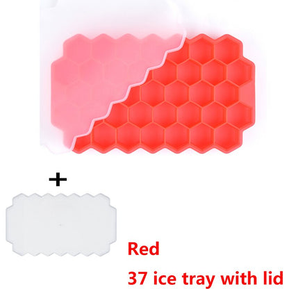 New Silicone Honeycomb Shape Ice Cube Tray With Lids For Party Bar