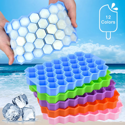 37 Cavity Ice Cube Tray Honeycomb Ice Cube Mold Microwaveable