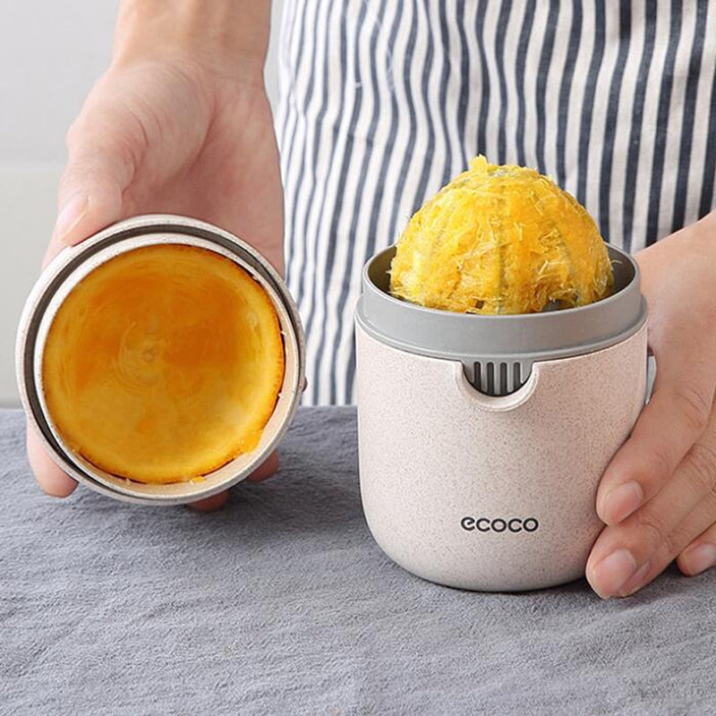 Hand Fruit Citrus Orange Squeezer Lid Rotation Manual Orange Juicer: