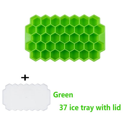 New Silicone Honeycomb Shape Ice Cube Tray With Lids For Party Bar