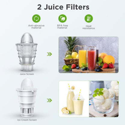 Slow Masticating Auger Juicer Fruit and Vegetable