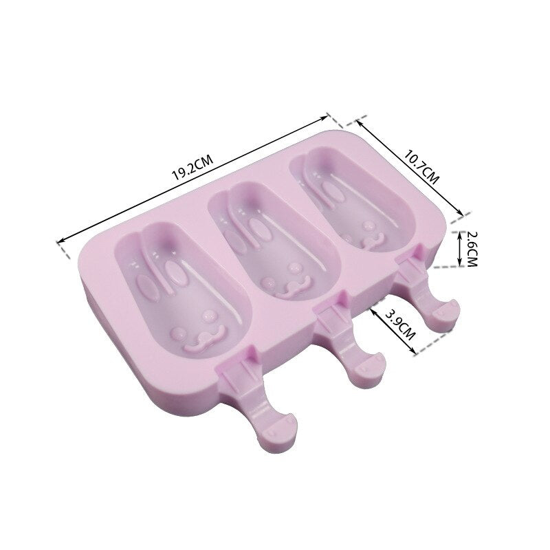 Silicone Ice Cream Mold Reusable Popsicle Molds