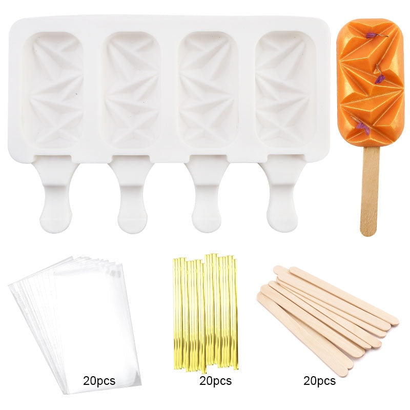Silicone Mold Baking Pan Ice Cream Molds Popsicle Homemade cakesicles