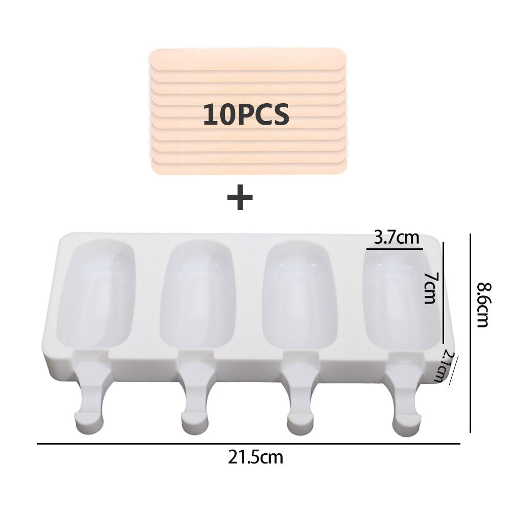 DIY Homemade Popsicle Molds Freezer Juice Silicone Tray Barrel