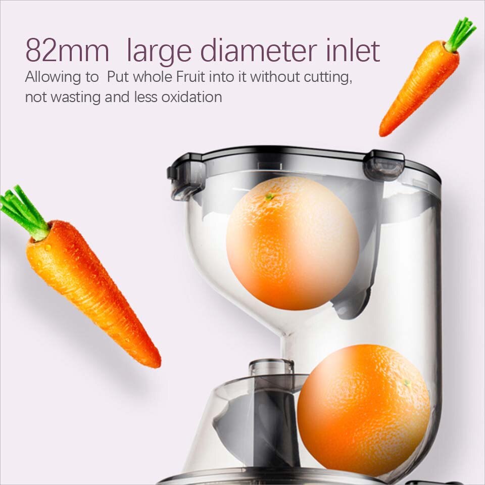 low speed Large Wide Mouth Feeding Chute Juicer