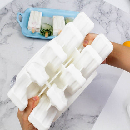 10 Cavity Popsicle Silicone Molds Food Grade Frozen Ice Pop Maker