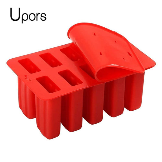 10 Cavity Popsicle Silicone Molds Food Grade Frozen Ice Pop Maker