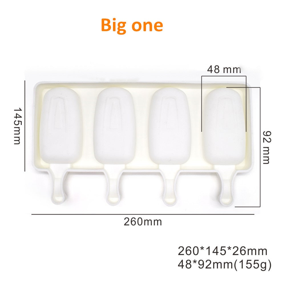 Silicone Ice Cream Mold Reusable Popsicle Molds Cute Cartoon