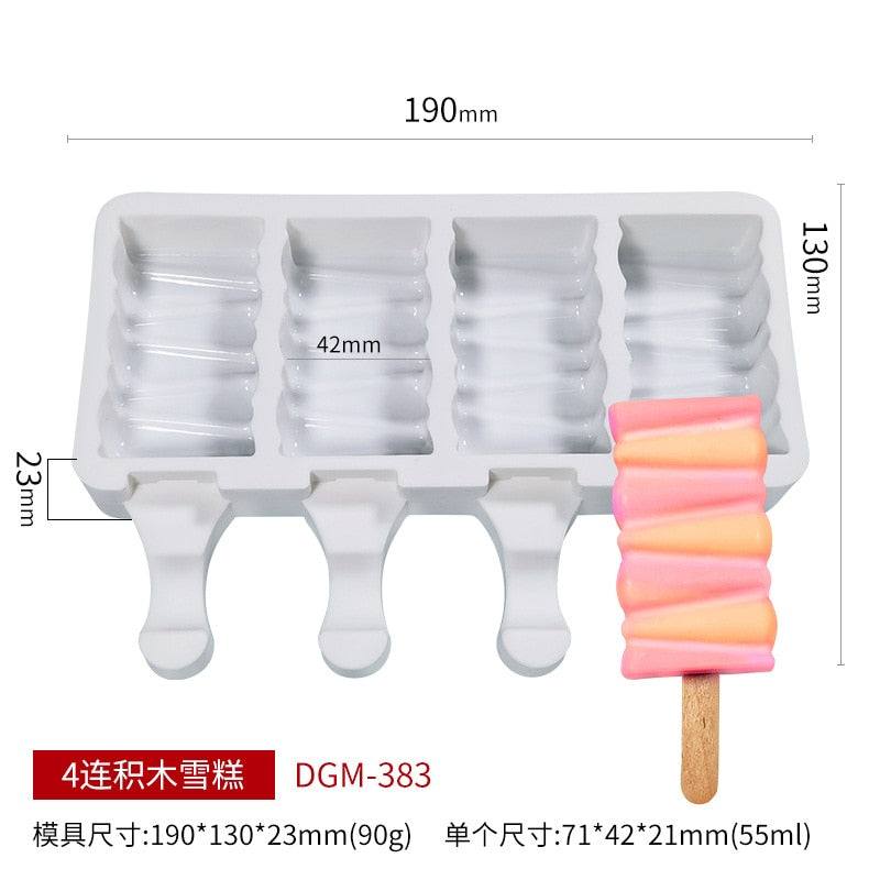 Ice cream popsicle mold ice cream silicone  pastry mold baking