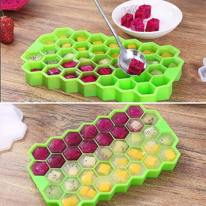 Honeycomb Ice Mold Ice Cube Maker 37 Cells Grade Flexible Silicone