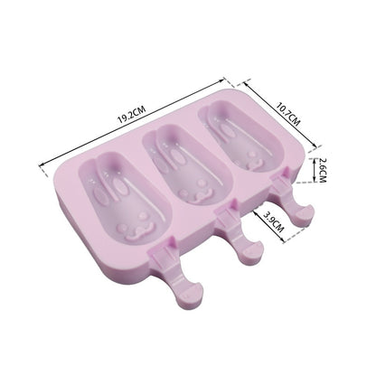 Silicone Ice Cream Mold Reusable Popsicle Molds Cute Cartoon