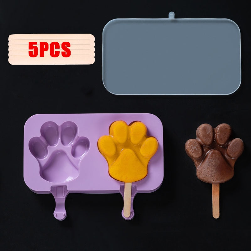 Ice Cream Mold Animal Shape Jelly Ice Hockey Popsicle Stick