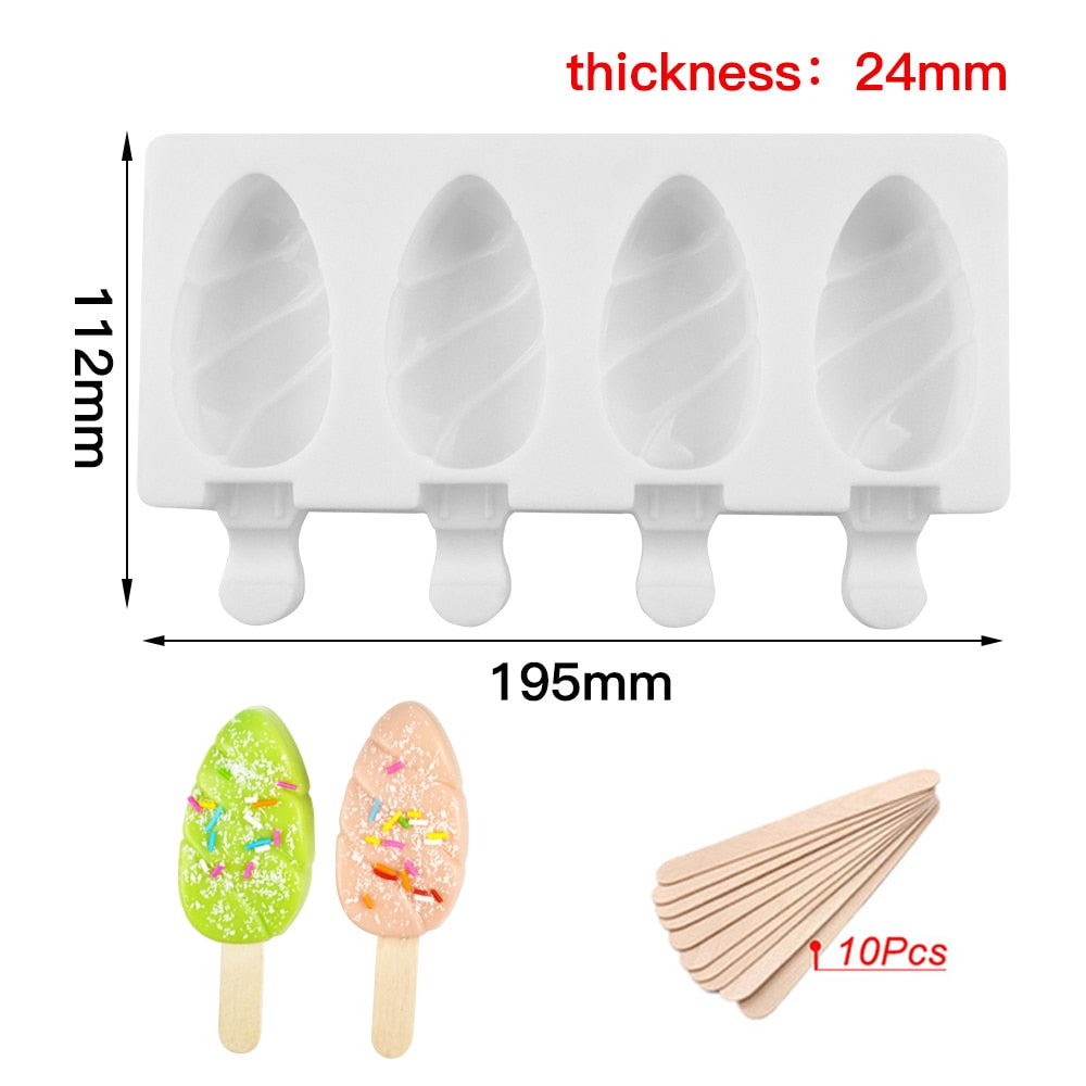 Food Grade Ice Cream Mold Silicone Popsicle Molds