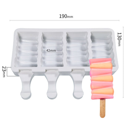 Silicone Ice Cream Mold Reusable Popsicle Molds Cute Cartoon