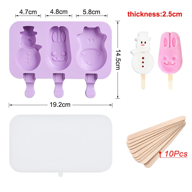 Healthy Silicone Ice Cream Mold Easy Popsicle Mold