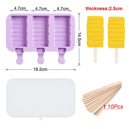 Cartoon Ice Cream Mold Silicone Popsicle Molds Reusable Mold