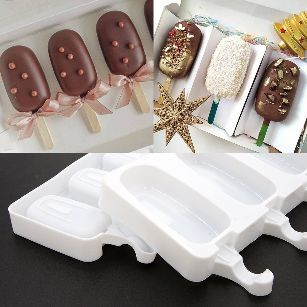 Professional Silicone Food Grade Silicone Ice Cream Molds Ice Pop Molds