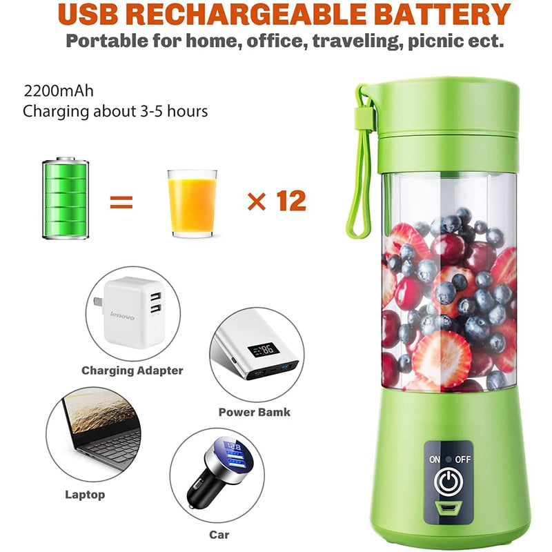 Portable Blender USB Mixer Electric Juicer Machine Squeezer Orange Juicer