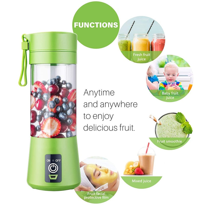 Portable Blender USB Mixer Electric Juicer Machine Squeezer Orange Juicer