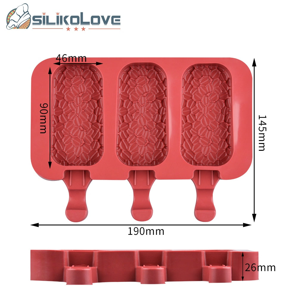 Professional Silicone Food Grade Silicone Ice Cream Molds Ice Pop Molds