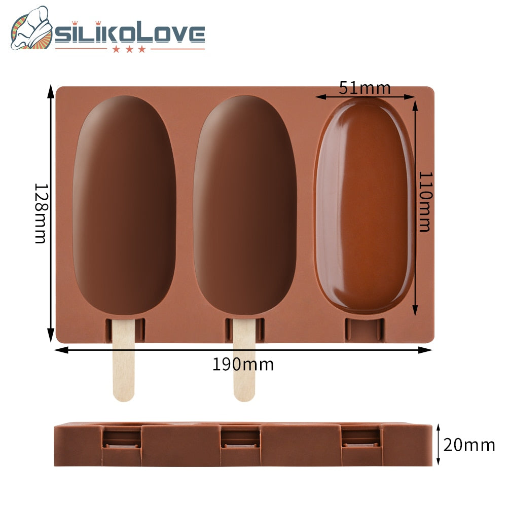 Professional Silicone Food Grade Silicone Ice Cream Molds Ice Pop Molds