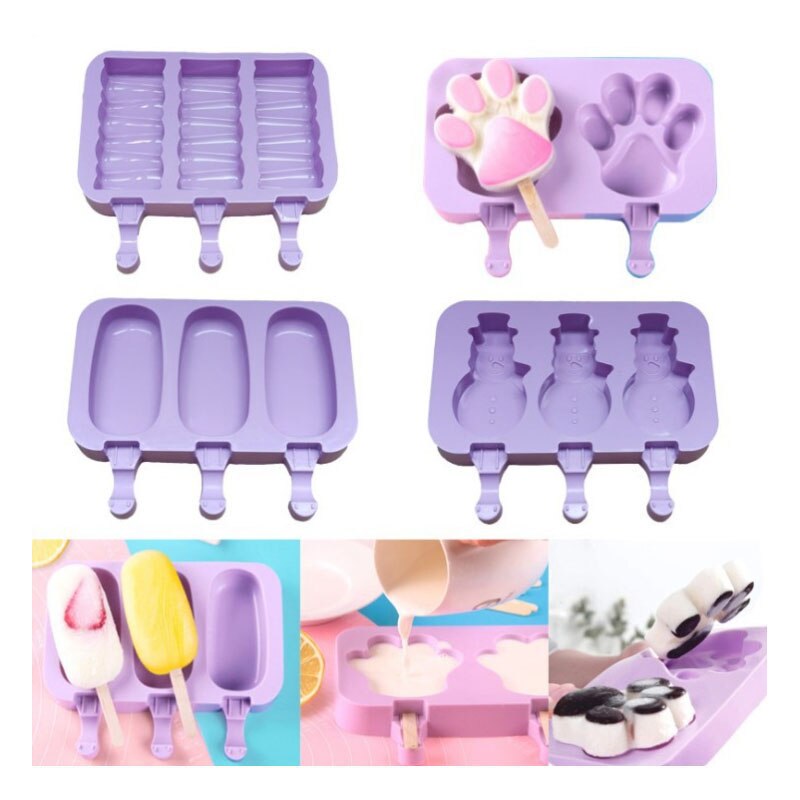 Ice Cream Mold Animal Shape Jelly Ice Hockey Popsicle Stick