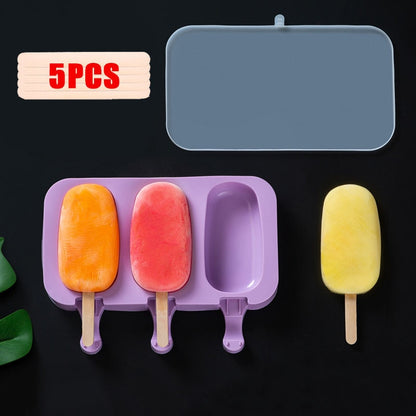 Ice Cream Mold Animal Shape Jelly Ice Hockey Popsicle Stick