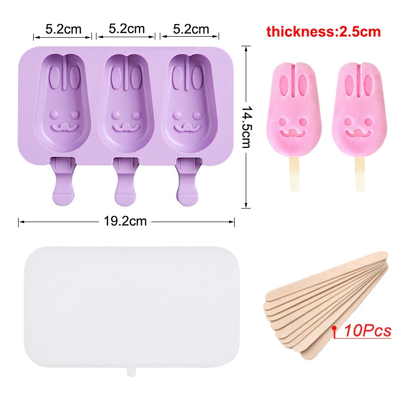 Healthy Silicone Ice Cream Mold Easy Popsicle Mold