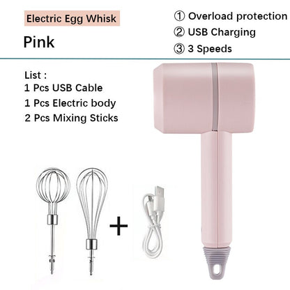 Electric Egg Whisk Garlic Chopper Masher Wireless Strong Power