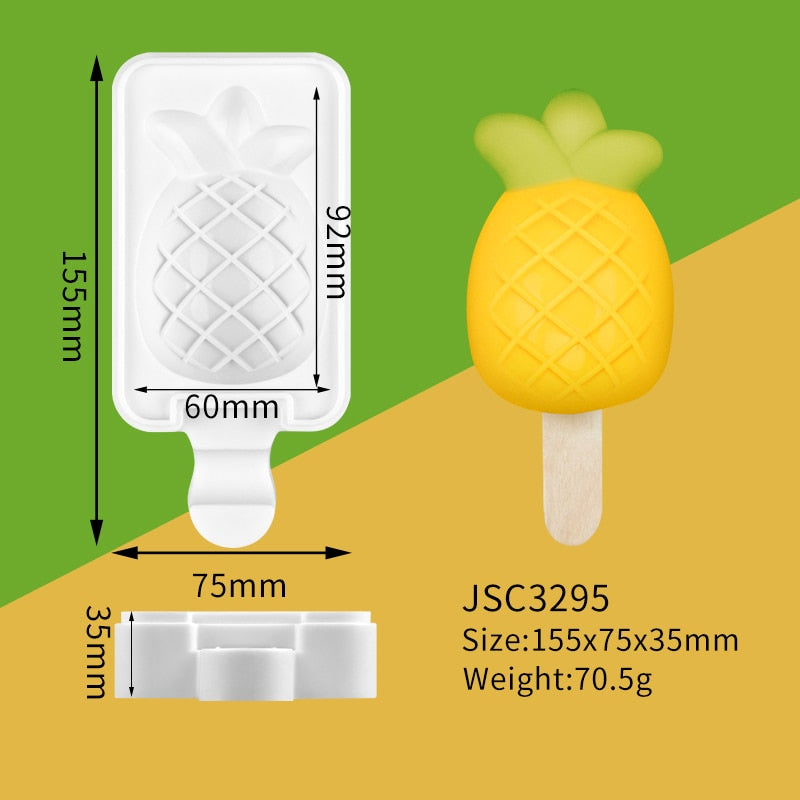 Cartoon Ice Cream Mold Silicone Popsicle Molds Reusable Mold