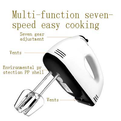 7 Speed Control Hand Mini Mixer Food Blender