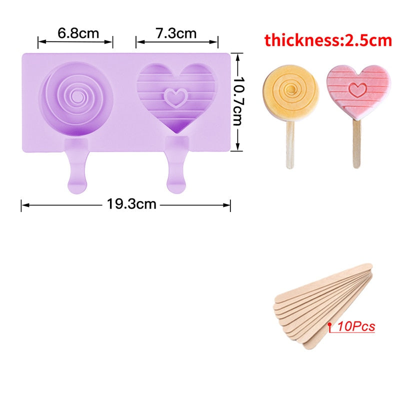 Healthy Silicone Ice Cream Mold Easy Popsicle Mold