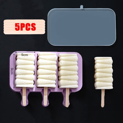 Ice Cream Mold Animal Shape Jelly Ice Hockey Popsicle Stick