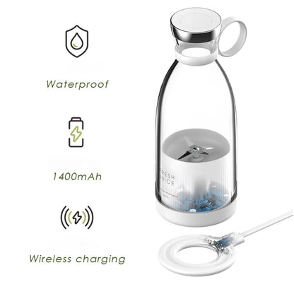 Portable Electric Juicer Bottle Wireless Charging Blender Juice Maker