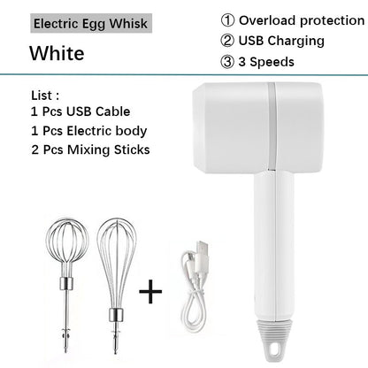 Electric Egg Whisk Garlic Chopper Masher Wireless Strong Power