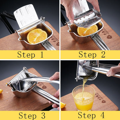 Manual Juice Squeezer Stainless Steel Lemon Fruits Squeezers & Reamers