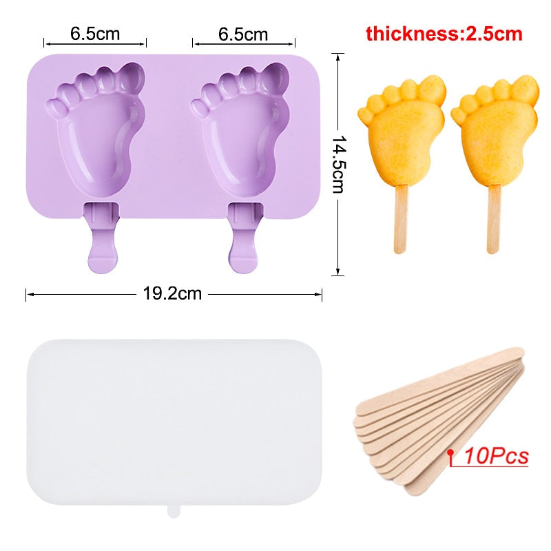 Healthy Silicone Ice Cream Mold Easy Popsicle Mold