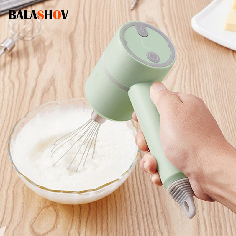 Electric Food Mixer Wireless Portable Hand Blender 3 Speeds