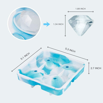 ICE Balls Maker Diamond Sphere Tray Mold Cube Whiskey Ball Cocktails Silicone US