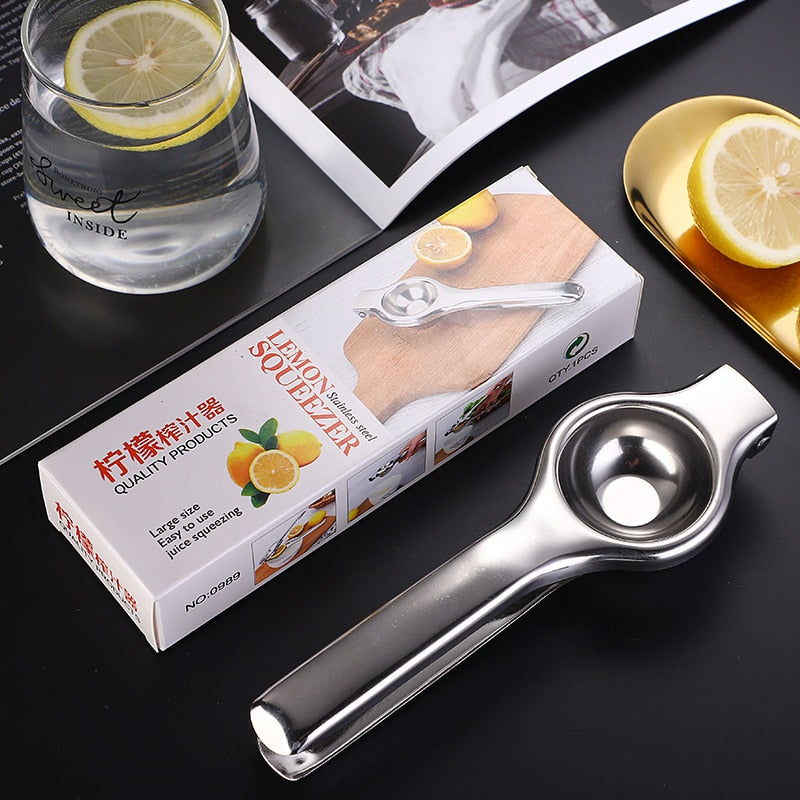 Lemon Squeezer Fruits Juice Hand Manual Juicer Automatic Pulp Ejection