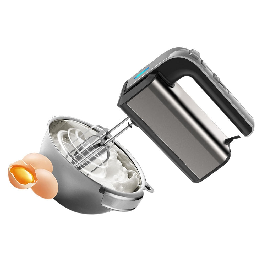 High Electric Hand Mixer 5-Speed Stainless Steel Spiral Kneader